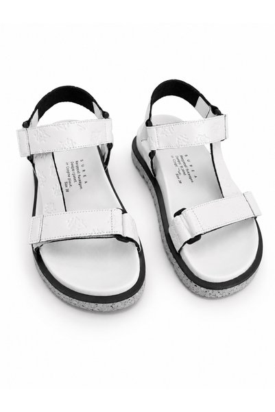 Castle Black Surface Ariana White - Made in Spain - Premium Women's Sandals (Handcrafted in Spain)