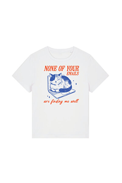 INNOVI Tricou femei Emails - Tricou Oversized Bumbac Organic, Print DTF