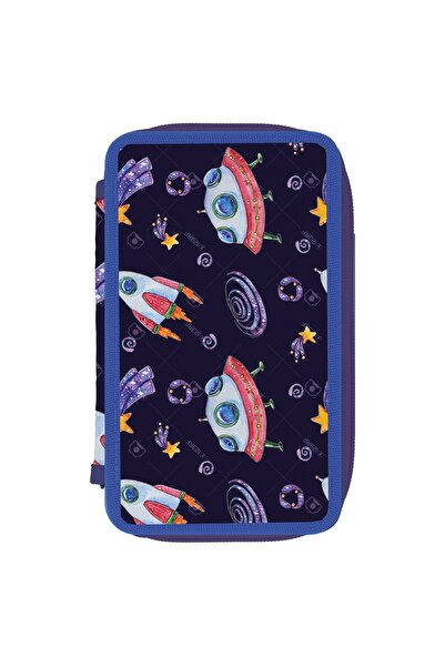 Herlitz Penar neechipat Herlitz, 2 fermoare, motiv Space 400198301