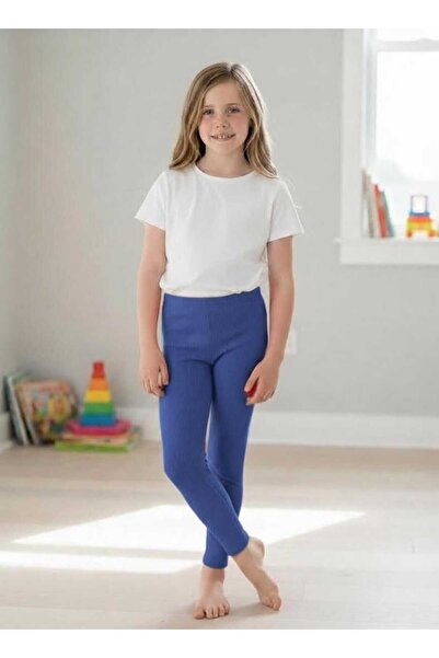 Bağcı Girls' Ribbed Leggings Flexible Comfortable Daily Wear