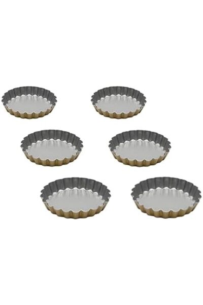 Yıldızan Msa Shop Guardini Anto Mini 6-Piece Tart Mold Silver Gold 12 Centime...