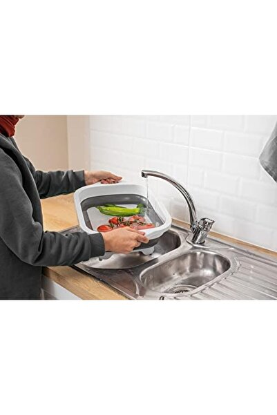 Yıldızan Nry Shop Foldable Cutting Board and Vegetable Washing Bowl, Accordio...