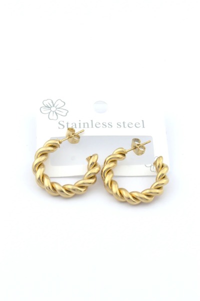 Haziran Accessory, Burgu Gold Earrings