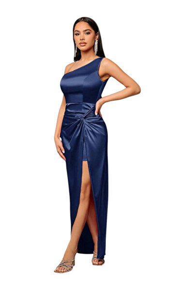 OEM Rochie eleganta, dama, gat asimetric, cu rasucire in fata, masura L (40)