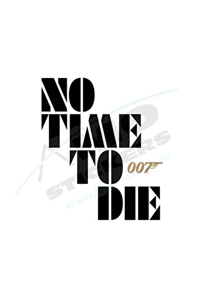 Amo-Stickers Sticker Auto No Time To Die 25cm Alb