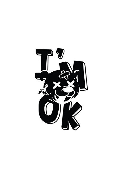 Amo-Stickers Стикер за кола  "Аз съм добре " 30см червен