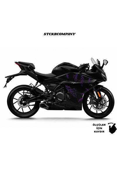 STCKRCO Şimşek Yıldırım Sticker 30X20 Folyo Kesim Evrensel Üniversal Desen Ka...