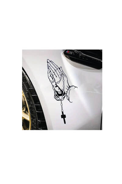 Amo-Stickers Стикер за кола Молитва 2 45см Черен