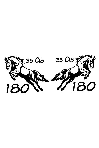 Amo-Stickers IVECO C180 Стикер Комплект за горна и долна част 40см Червен