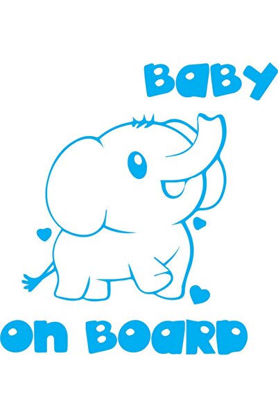 Amo-Stickers Sticker Baby on Board 45 25cm Alb
