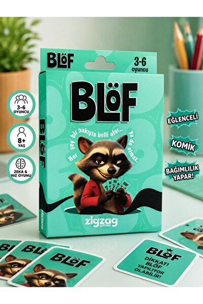 ÖZ KIRTASİYE Blöf – Kime Güveneceksin? Kart oyunu Dikkat, Strateji, Güven ve ...