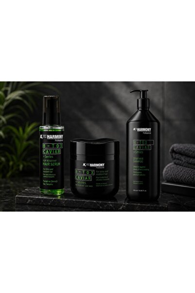 X Pro Harmony 3’lü B-Tox Caviar Hair Şampuan 500ml + B-Tox Caviar Hair Serum ...