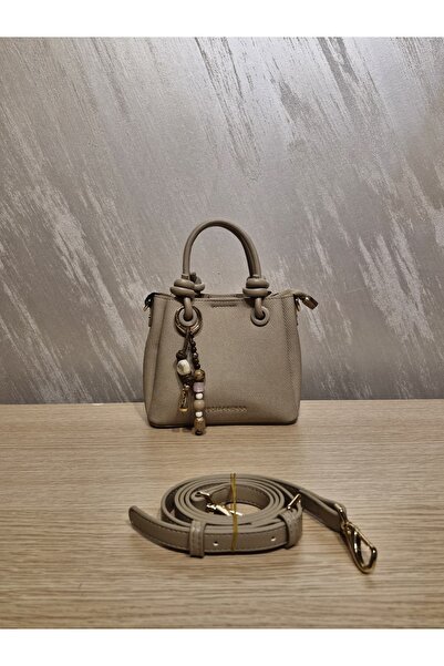 seyyah Stylish Women's Charm Detailed Linen Shoulder Bag