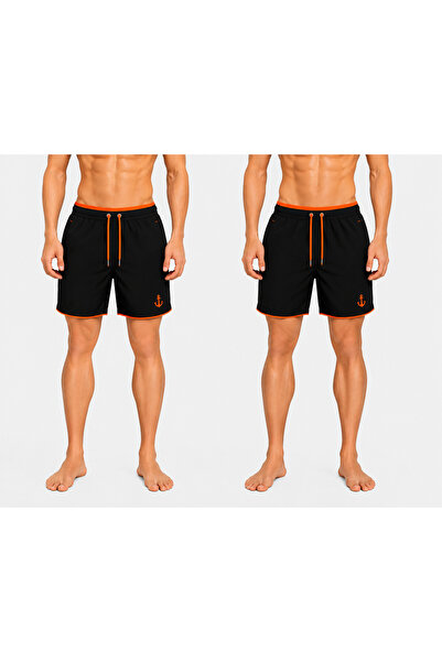 Karatopak 2-Piece Pocket Zipper-Lined Colorful Swim Shorts