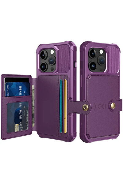 HappyCase 3 σε 1 - Θήκη Σιλικόνης με Ενσωματωμένο PU Πορτοφόλι - Apple iPhone...