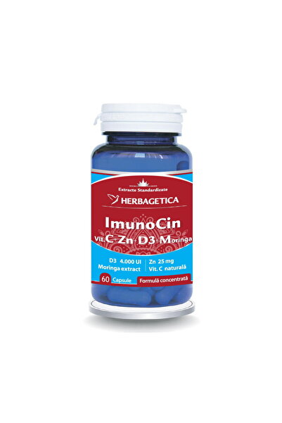 herbagetica Imunocin (Vitamina C + Zn + D3 + Moringa) 60cps