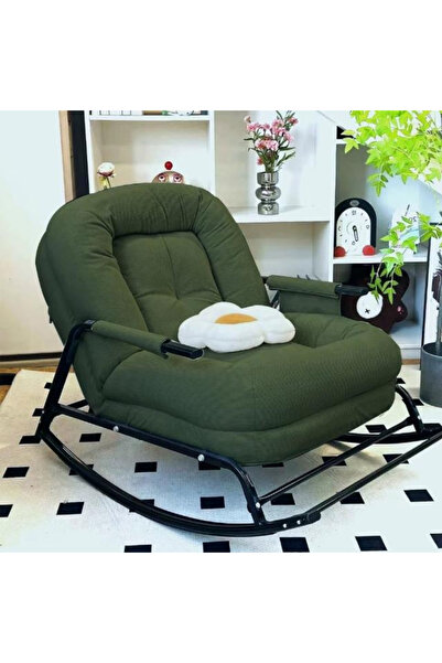Diason Modern Overstuffed Rocking Chair with Padded Armrests, Cozy Single Sof...