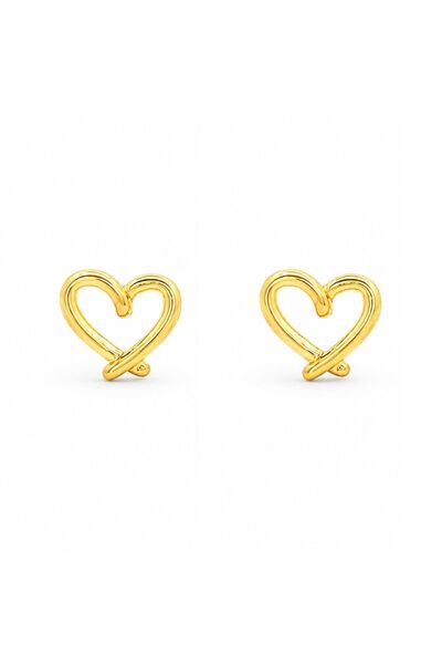 Bijuteria SORELLY Cercei în formă de inimă, placați cu aur de 14k