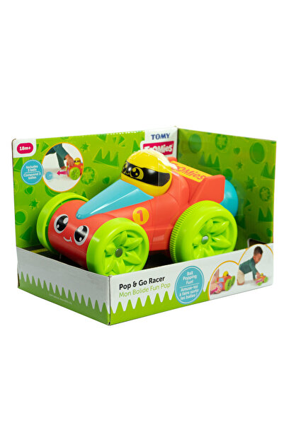Tomy Masinuta de curse cu bile, rosie, 12x6x5cm