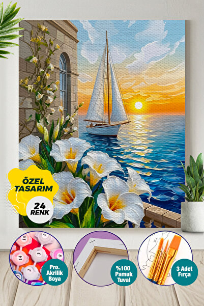 Picasso World Hobby Art Kendime Bir Akşam Sayılarla Boyama Numaralı Tuval Set...