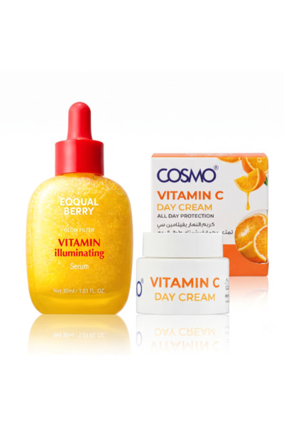 COSMOO Brightening and Lightening Skin Tone Serum and Cream Set Vitamin C Ser...