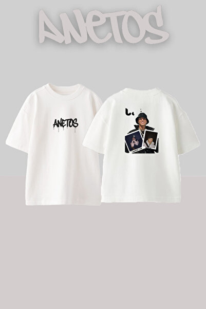 Anetos Central Cee_25 Design Printed Unisex Oversize Fit White Tshirt