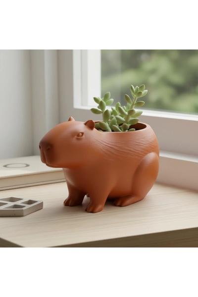 OEM Mini Ghiveci Decorativ Capibara, Suport Plante Imprimat 3D