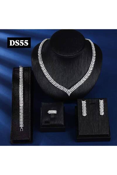 jewelrystore Diamond Precision Zircon Accessory Set with Box