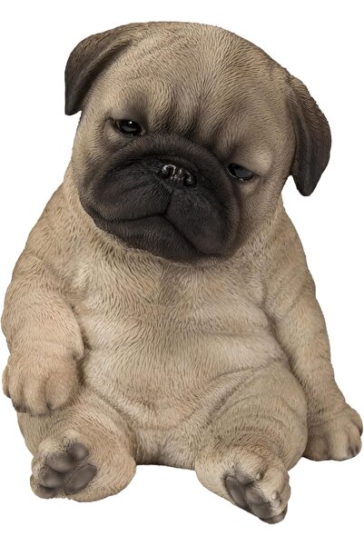 Yıldızan pazaralanı store Hi Line Gift Ltd Oturan Uyuyan Pug Yavru Köpek Heyk...