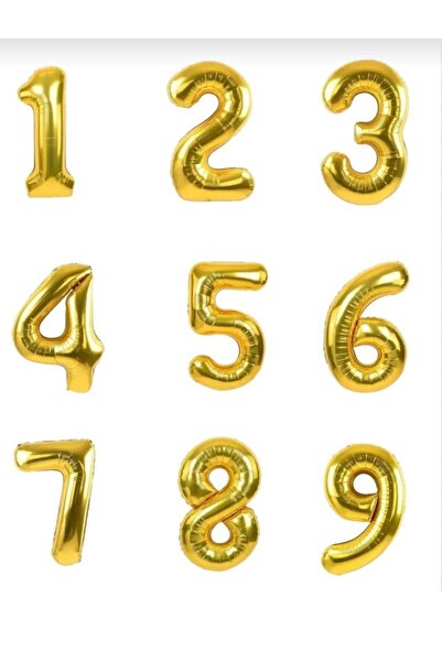 partiora konsept RAKAM FOLYO BALON GOLD RENK