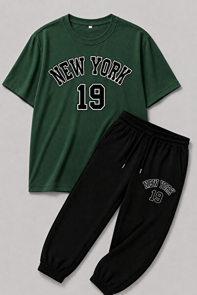 SILATU SET DE TRICOU ȘI PANTALONI DE TRENING CU IMPRIMEU NEW YORK 19