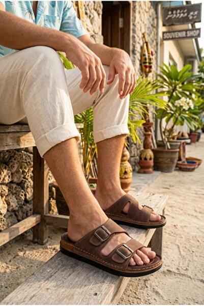 fort 26210 Anatomical Flexible Comfortable Two-Buckle Men's Slippers