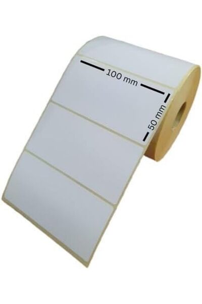 GENERAL Thermal barcode label, size 100 mm x 50 mm, 40 mm inner diameter, 100...