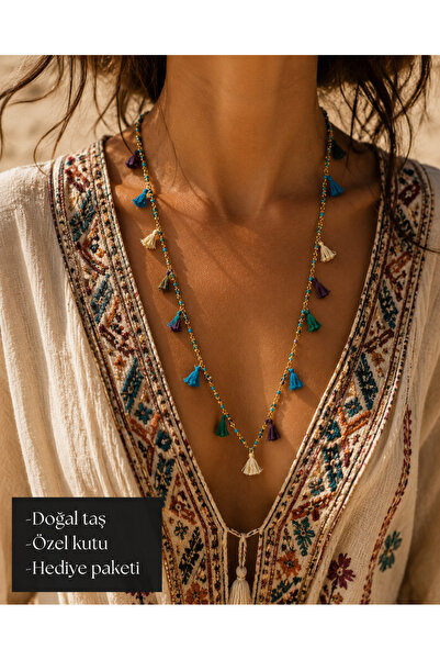 HER ŞEY NOTA www.herseynota.com Lunara Sorella Bohemian Tassel Bead Necklace ...
