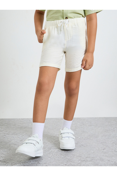 Styli Boys Plain Shorts with Drawstring