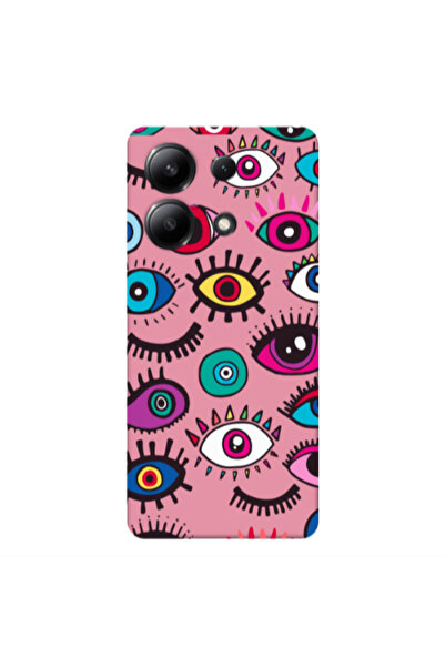 Other Xiaomi Redmi Note 13 4G Multiple eyes Pink Colored Silicone TPU Θήκη