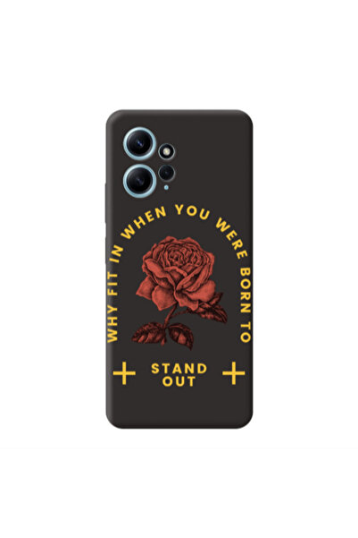 Other Xiaomi Redmi Note 12 4G Stand out Black Colored Silicone TPU Θήκη