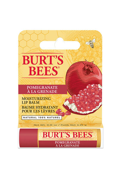Burt's Bees برتس بيز كريم العناية بالشفاه بنكهة الرمان - عبوة بلاستر - بلسم ا...