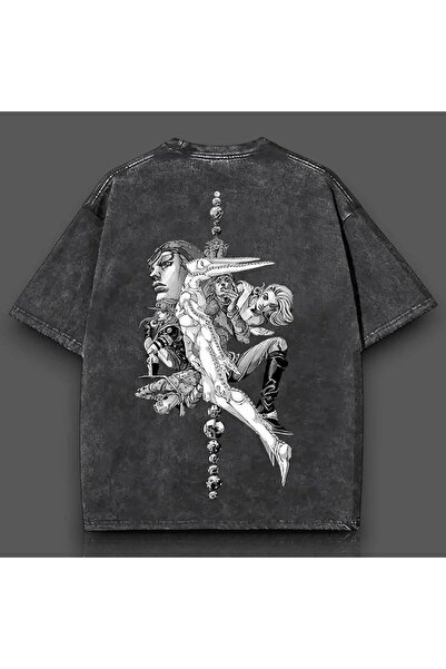 JANTIL MODA Vintage Washed Unisex Oversize Graphic Printed T-Shirt ⚡
