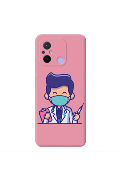 Other Xiaomi Redmi 12C Specialist Doctor Pink Colored Silicone TPU Θήκη