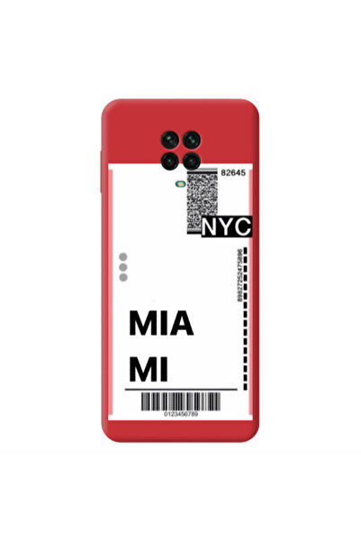Other Xiaomi Redmi Note 9 Pro Miami NYC Red Colored Silicone TPU Θήκη