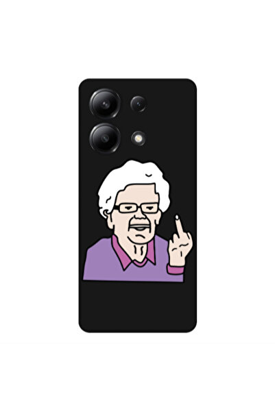 Other Xiaomi Redmi Note 13 4G Crazy Granny Black Colored Silicone TPU Θήκη