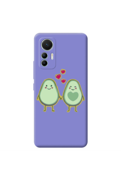 Other Xiaomi Mi 12 Lite Avocados Purple Colored Silicone TPU Θήκη