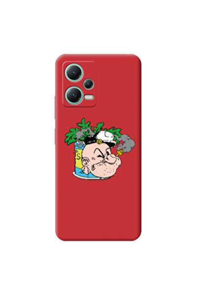 Other Xiaomi Redmi Note 12 Pro 5G Popeye Red Colored Silicone TPU Θήκη