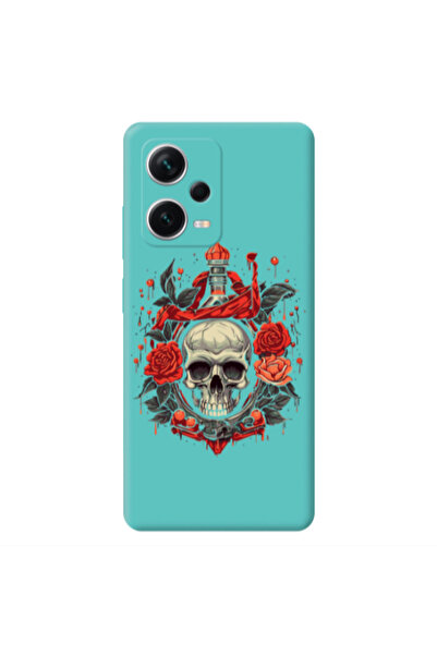 Other Xiaomi Poco X5 Flower head Turquoise Colored Silicone TPU Θήκη