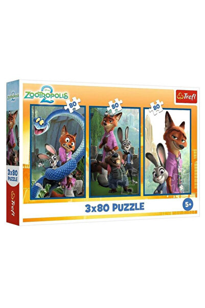 Trefl Puzzle 3 x 80 piese - Zootropolis 2 (34897)