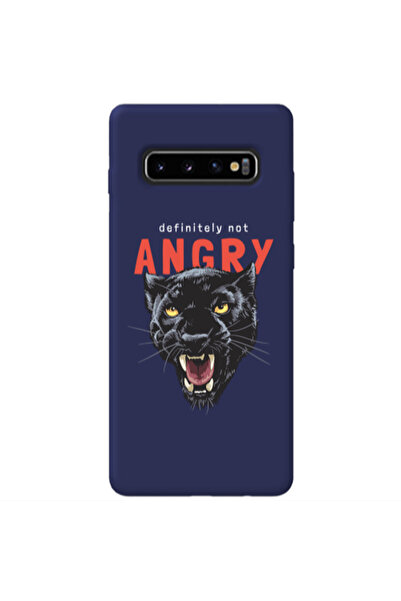 Other Samsung S10 Pointed teeth Dark blue Colored Silicone TPU Θήκη