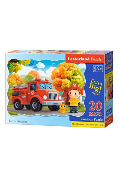 Castorland Puzzle 20 de piese MAXI - Micul pompier (C-02467)