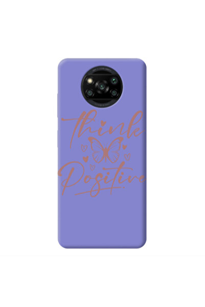 Other Xiaomi Poco X3 /X3 Pro Think Positive Purple Colored Silicone TPU Θήκη