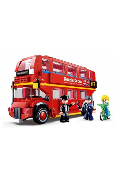 MC Micostore Joc de constructie Autobuz Londonez, pvc, Sluban M38-B0708, 382 ...